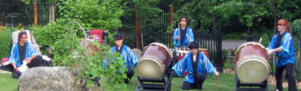 Taiko celebration with crowd 6 8 2014